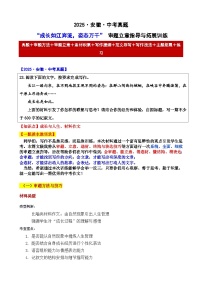 2025年安徽 中考真题“成长如江奔流，姿态万千” 审题立意指导与拓展训练-2025年中考语文作文真题解析与导写