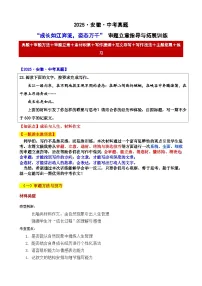 2025年安徽 中考真题“成长如江奔流,姿态万千” 审题立意指导与拓展训练-2025年中考语文作文真题解析与导写