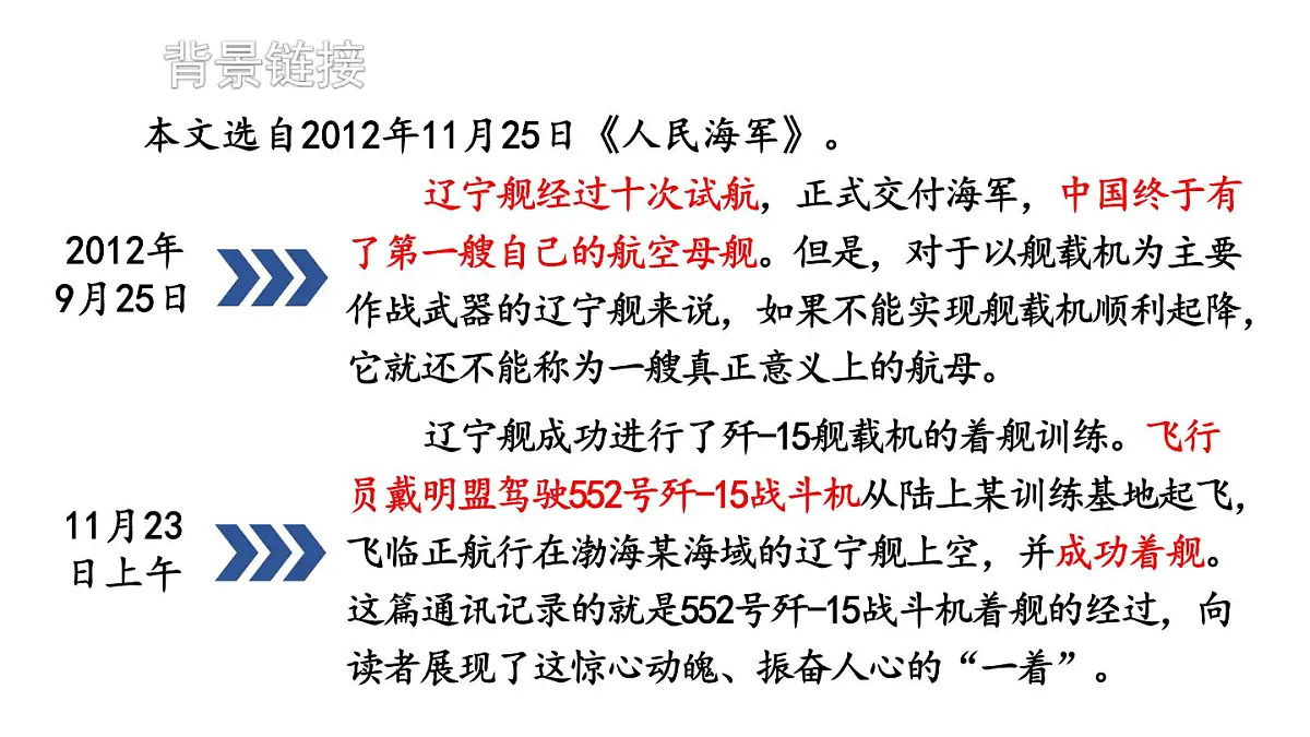 新人教部编版八年级语文上册 第一单元5 一着惊海天 课件第4页