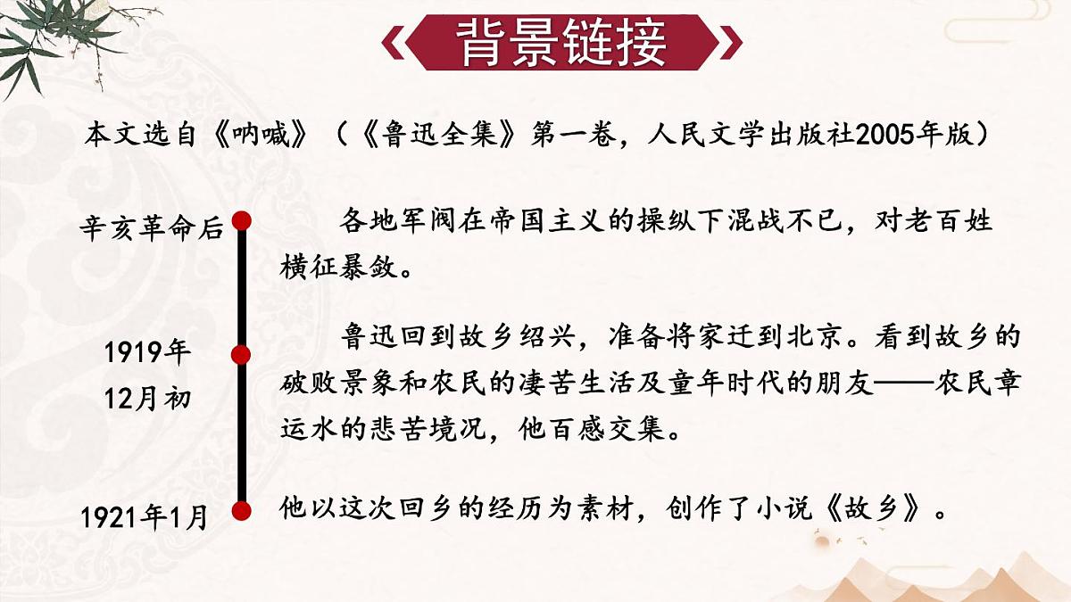 2025年秋九年级上册语文课件 15 故乡第6页