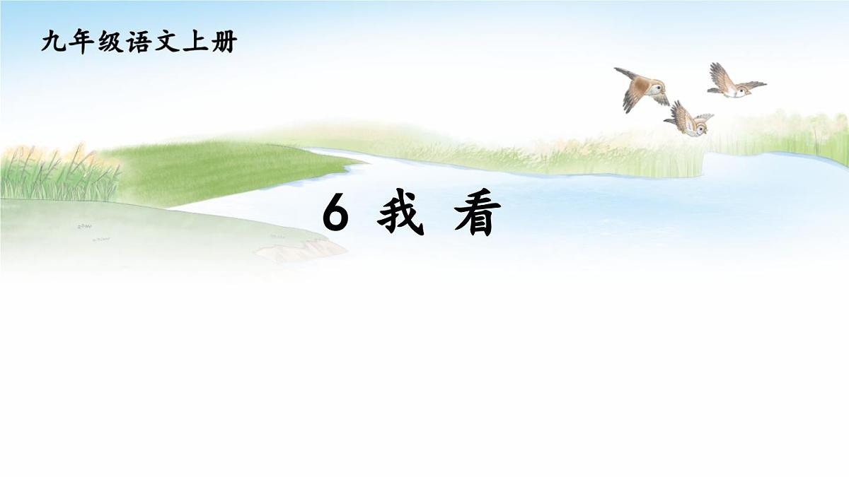 2025年秋九年级上册语文课件 6 我看第2页