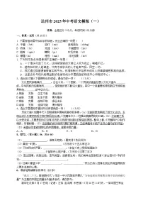 四川省达州市校联考2025年中考模拟考试（一） 语文试题