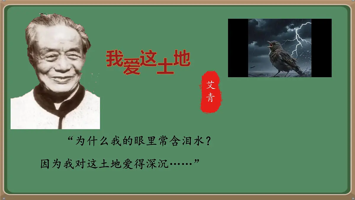 统编版九年级语文上册教学课件《我爱这土地》第2页