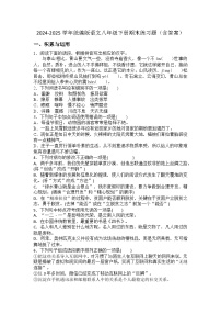 2024-2025学年统编版语文八年级下册期末练习题（含答案）