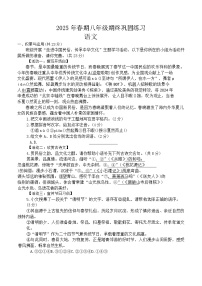 河南省南阳市南召县2024-2025学年八年级下学期6月期末语文试题（含答案）