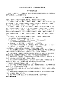 山东省菏泽市单县2024-2025学年七年级下学期7月期末语文试题（含答案）