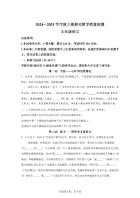 河南省信阳市潢川县2024~2025学年九年级上学期期末语文试题(含解析)