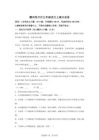 江西省赣州市经开区2024~2025学年九年级上学期期末语文试题（含解析）