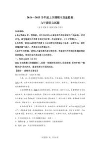 山东省日照市岚山区2024~2025学年九年级上学期期末语文试题（含解析）