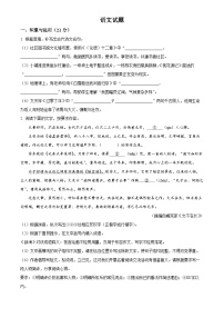 2025年福建省九年级中考考试语文真题试卷（中考真题+答案）