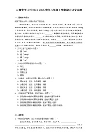 云南省文山州2024-2025学年八年级下学期期末语文试题（含答案）