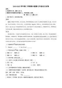 河北省邢台市2024-2025学年七年级下学期期末语文试题（含答案）
