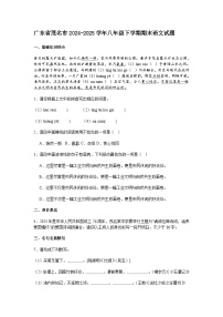广东省茂名市2024-2025学年八年级下学期期末语文试题（含答案）