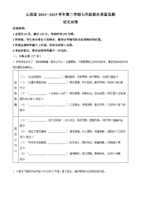 山西省运城市盐湖区2024-2025学年七年级下学期期末语文试题（含答案）