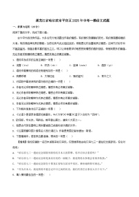 黑龙江省哈尔滨市平房区2025年中考一模语文试题