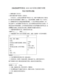 河南省南阳市桐柏县2024-2025学年七年级下学期期末考试语文试卷（解析版）