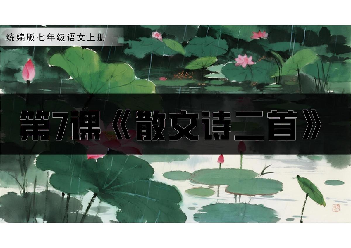 7 散文诗二首之荷叶母亲(课件)语文统编版2024七年级上册第1页
