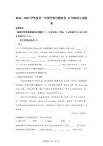 2024~2025学年安徽省淮北市九年级上学期期末语文试卷
