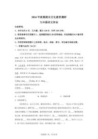 2024~2025学年河南省南阳市西峡县九年级上学期期末语文试卷