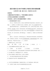 2024~2025学年重庆市垫江县九年级上学期期末语文试卷