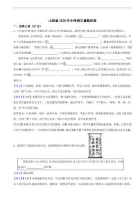 山西省2025年中考语文真题试及同步解析卷