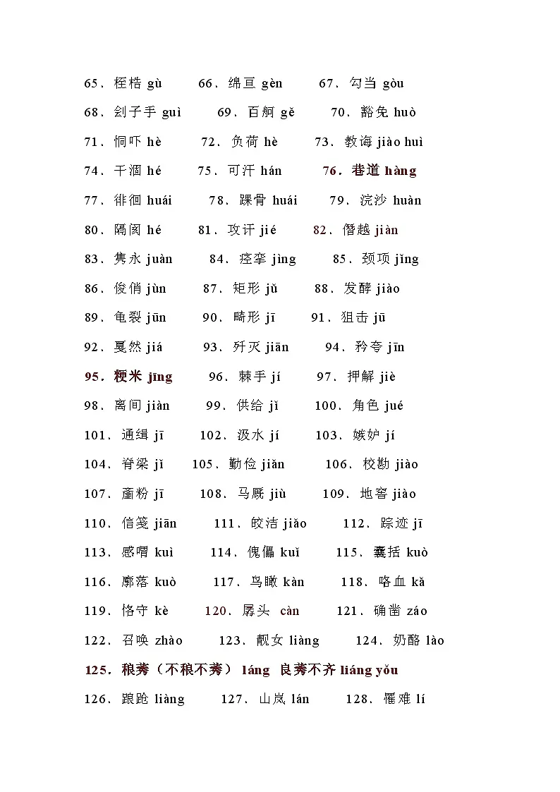 初中语文考试易错字音300个(建议收藏)第2页