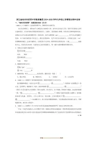 2024～2025学年浙江省杭州市采荷中学教育集团九年级上语文期中试卷
