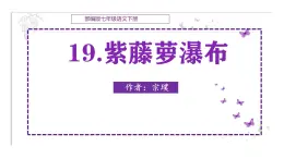 初中  語文  人教部編版（2024）  七年級下冊（2024）  第五單元19 紫藤蘿瀑布 課件