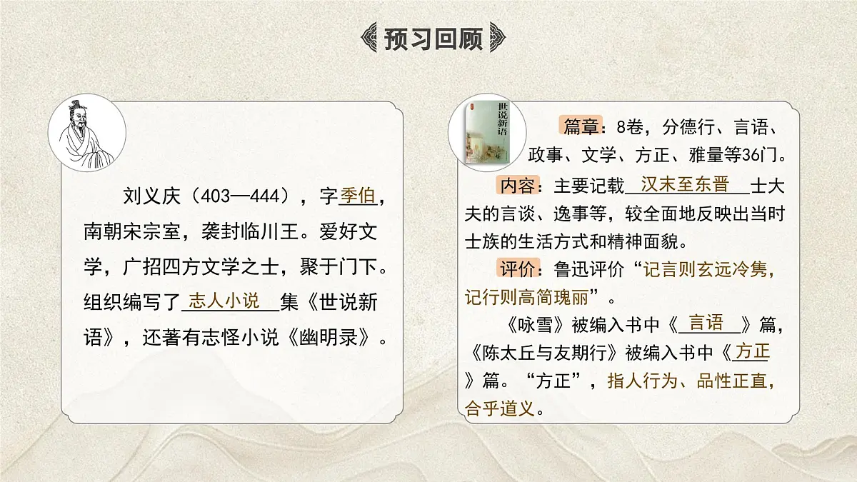 统编版(部编版)(2024)七年级上册8《世说新语》二则 课件第4页