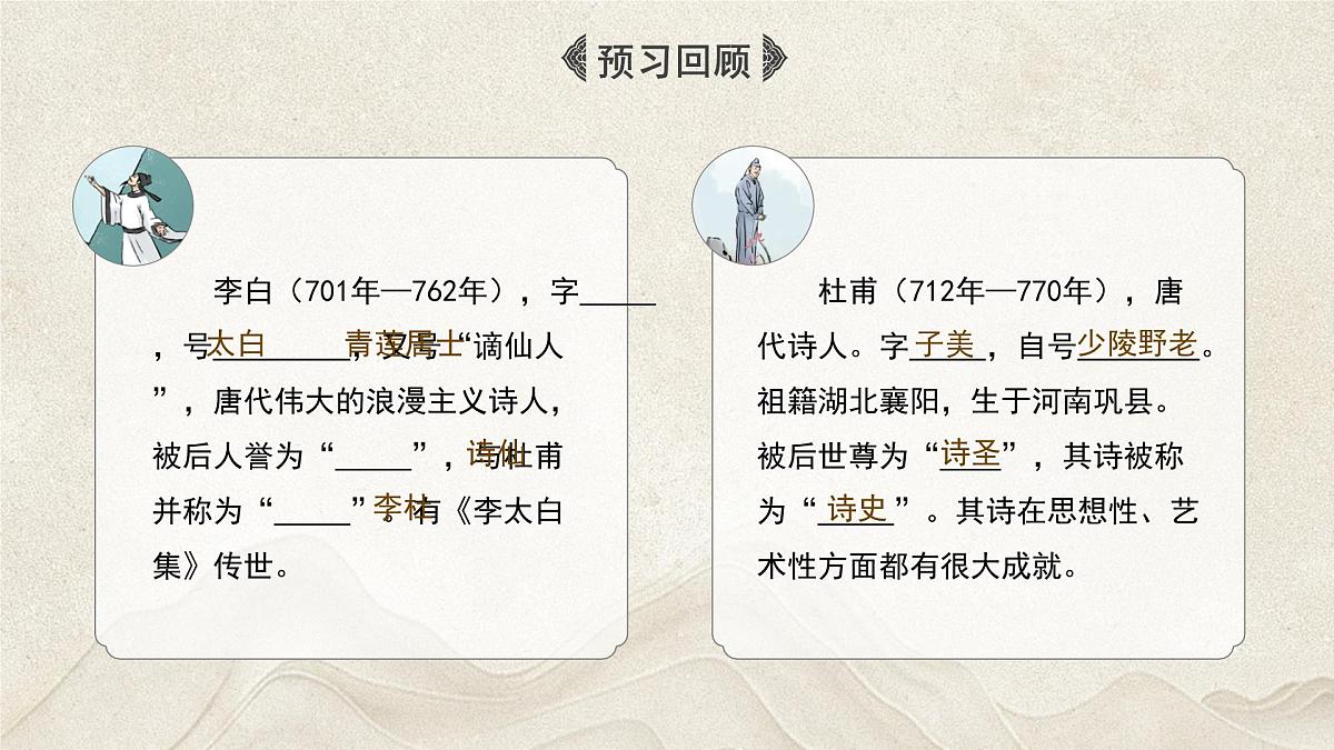 统编版(部编版)(2024)七年级语文上册第三单元课外古诗词诵读 课件第4页