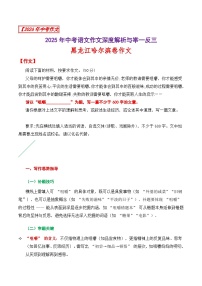 2025年黑龙江哈尔滨中考作文（半命题作文）-2025年中考语文作文深度解析与讲练（全国通用）