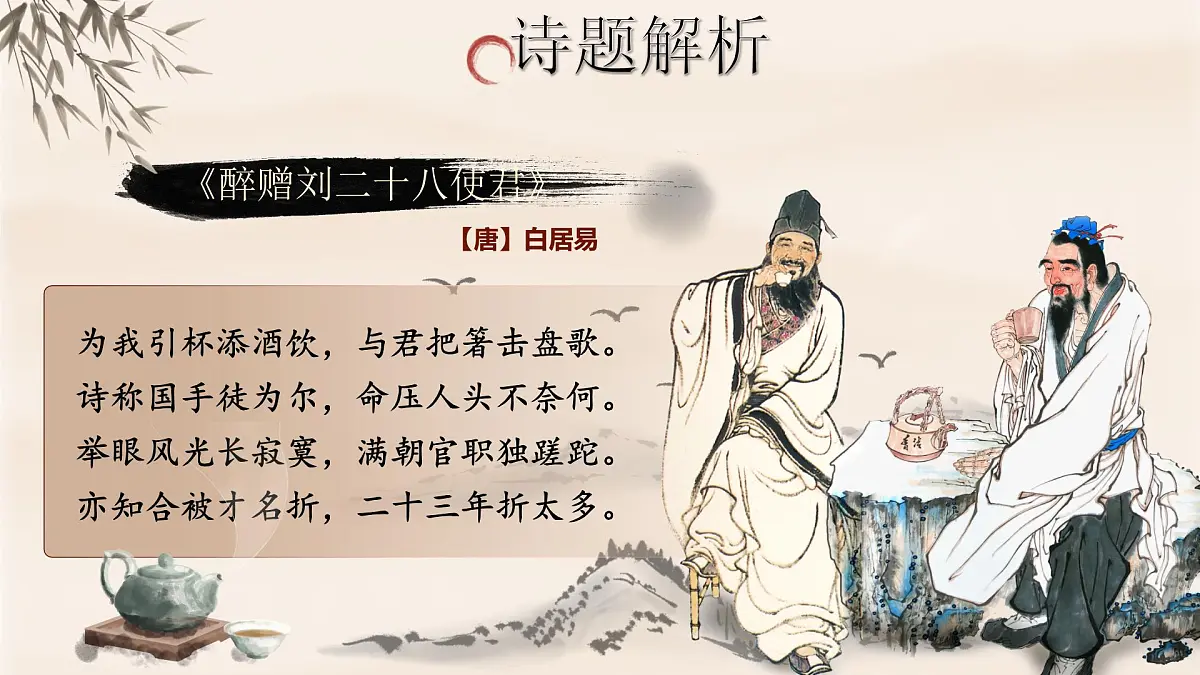 14.诗词三首之《酬乐天扬州初逢席上见赠》第7页