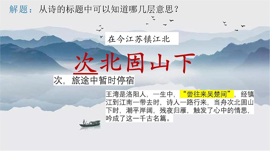 人教部編版語(yǔ)文七年級(jí)上冊(cè)2025-2026學(xué)年度第一單元《次北固山下》課件第6頁(yè)