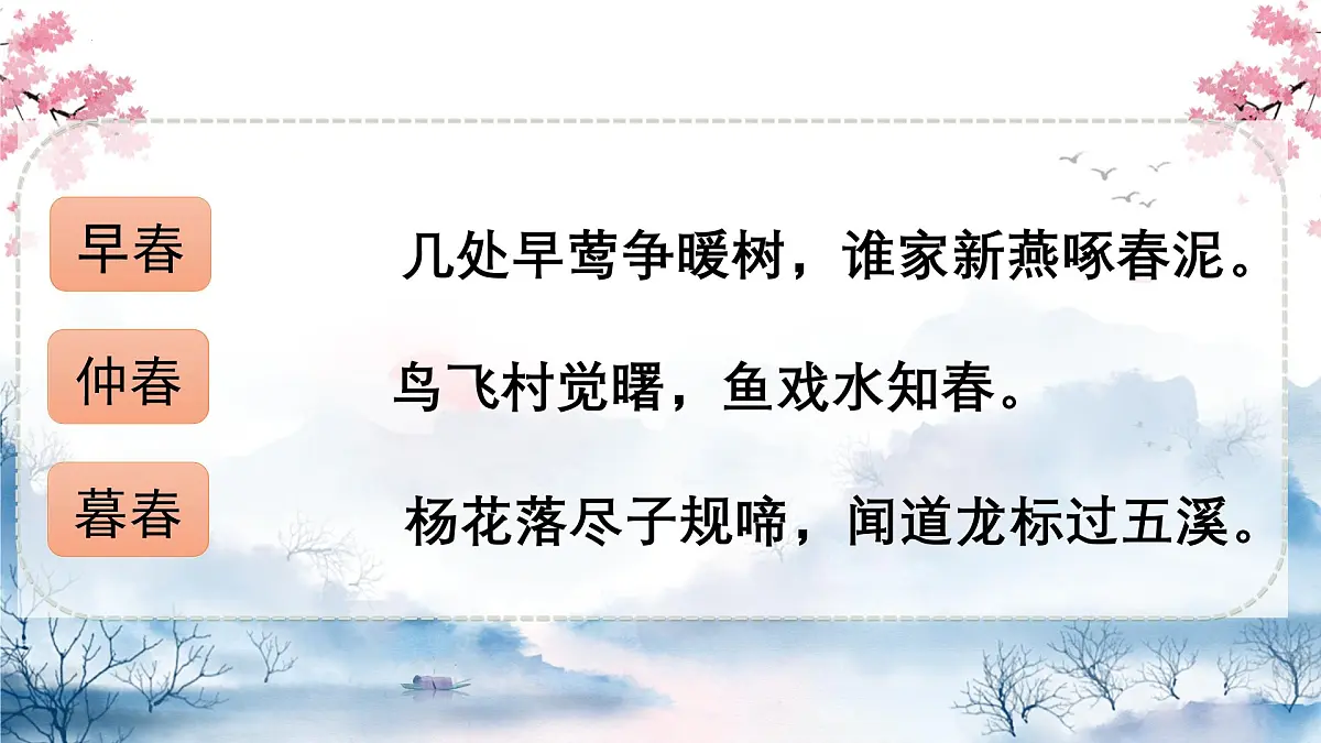 人教部编版语文七年级下册第三单元课外古诗词诵读《晚春》课件第1页