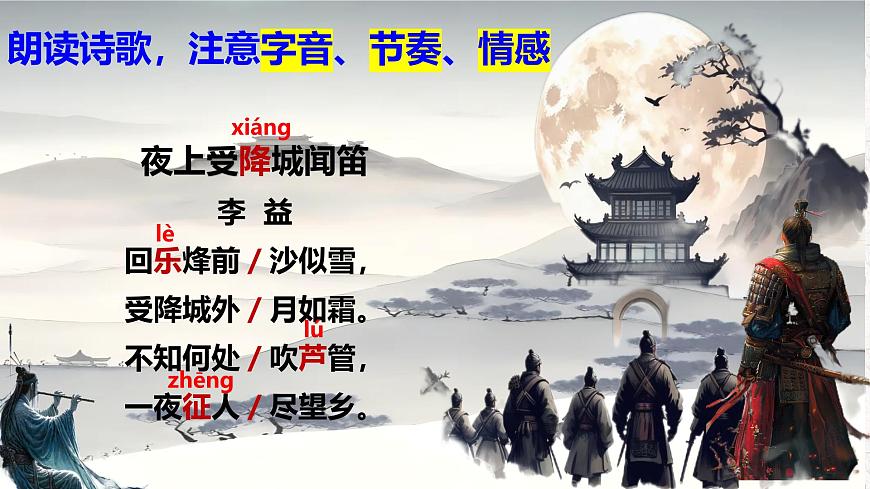 人教部编版语文七年级上册2025-2026学年度第三单元课外古诗词《夜上受降城闻笛》课件第4页