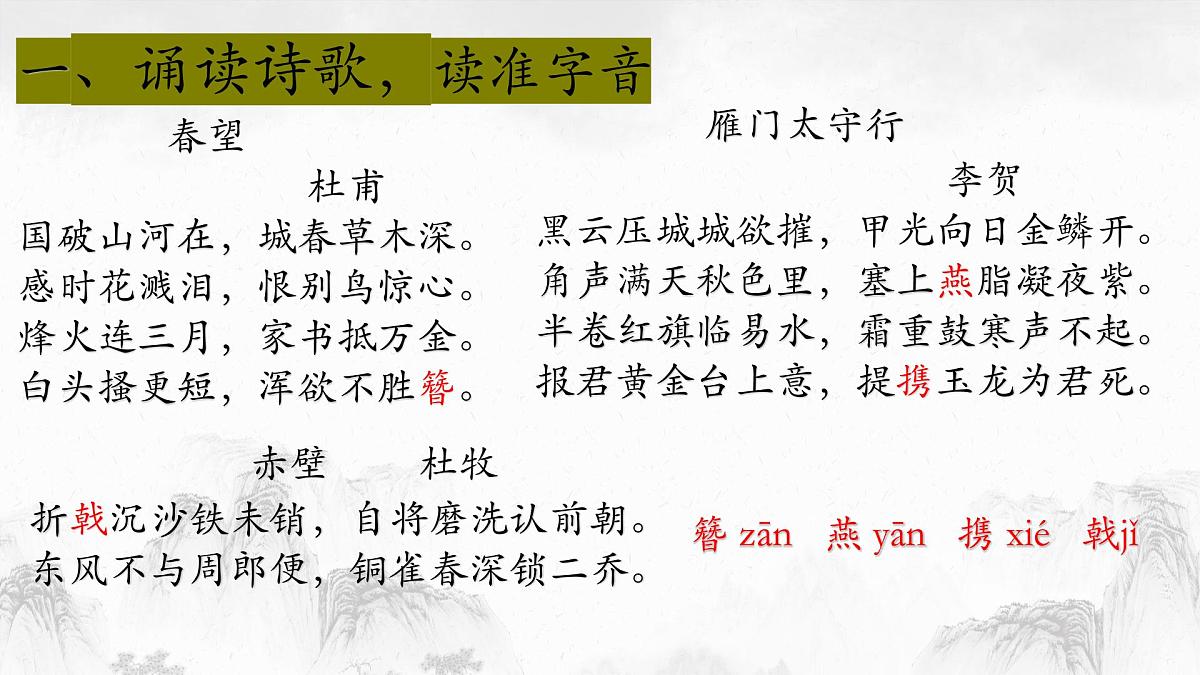 部编版初中语文八年级上册26诗词五首(第二课时)-课件第3页