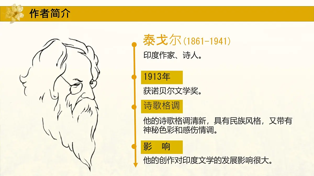 初中 语文 人教部编版(2024) 七年级上册(2024) 第二单元 7* 散文诗二首金色花 课件第6页
