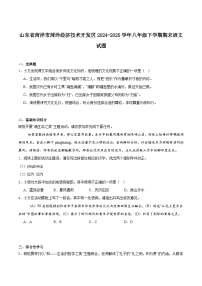 山东省菏泽市经济开发区2024-2025学年八年级下学期期末考试语文试题（含答案）