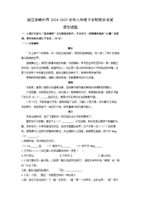 浙江省嵊州市2024-2025学年八年级下学期期末考试试题语文试卷（解析版）