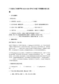 广东省江门市恩平市2024-2025学年八年级下学期期末语文试题(含答案)