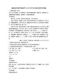 湖南省娄底市涟源市2025年中考三模考试语文试题（解析版）