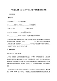 广东省汕尾市2024~2025学年八年级下学期期末语文试卷[附答案]