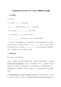 广东省汕尾市2024~2025学年八年级下学期期末语文试卷[附答案]
