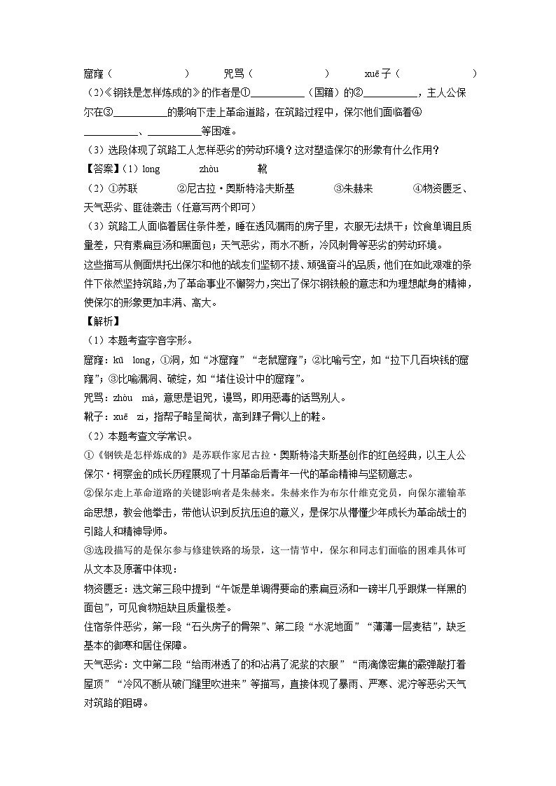 安徽省宿州市2024-2025学年七年级下学期期末考试语文试卷(解析版)第2页