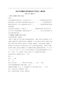 2025年安徽省合肥市新站区中考语文二模试卷