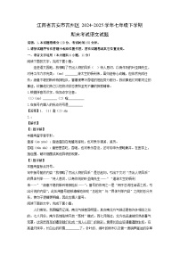 江西省吉安市吉州区2024-2025学年七年级下学期期末考试语文试卷（解析版）