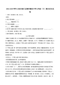 2024-2025学年上海市徐汇区南洋模范中学七年级（下）期末语文试卷（含详细答案解析）