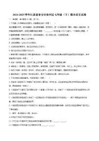 2024-2025学年江西省吉安市吉州区七年级（下）期末语文试卷（含详细答案解析）