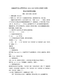 河南省平顶山市宝丰县2024-2025学年七年级下学期期末考试语文试题(解析版)