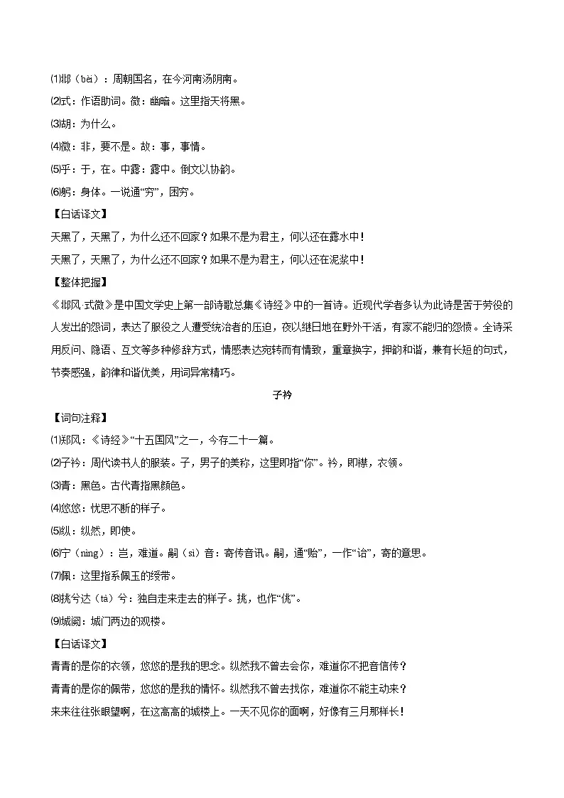 人教部编版语文八年级下册期末专项练习专题07 古诗词赏析(考点讲解)第3页